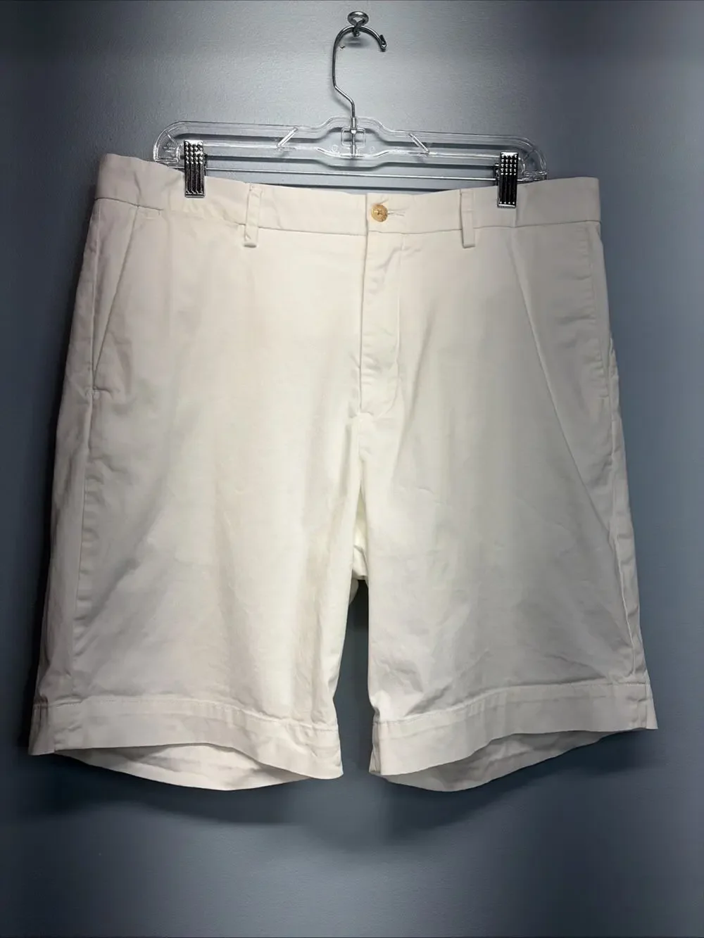 Ralph Lauren Men’s Stretch Classic Fit White Chino Shorts - Size 34 - 8” Inseam